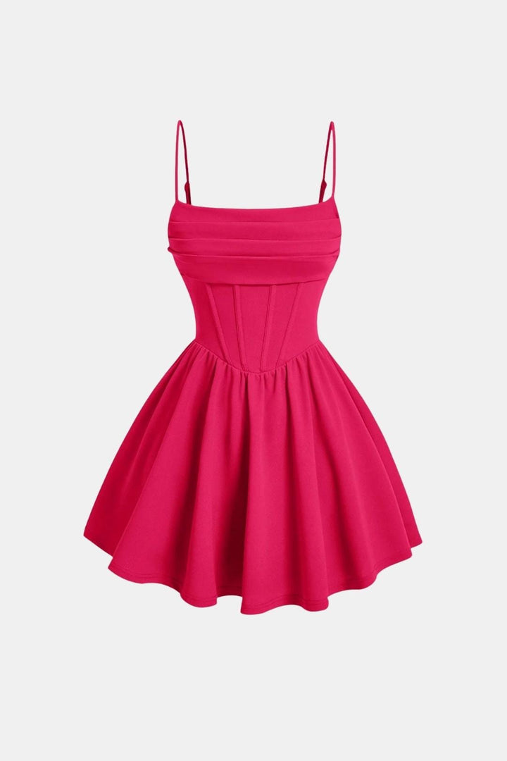 Arabella | Corset Pleated Cocktail Party Mini Dress