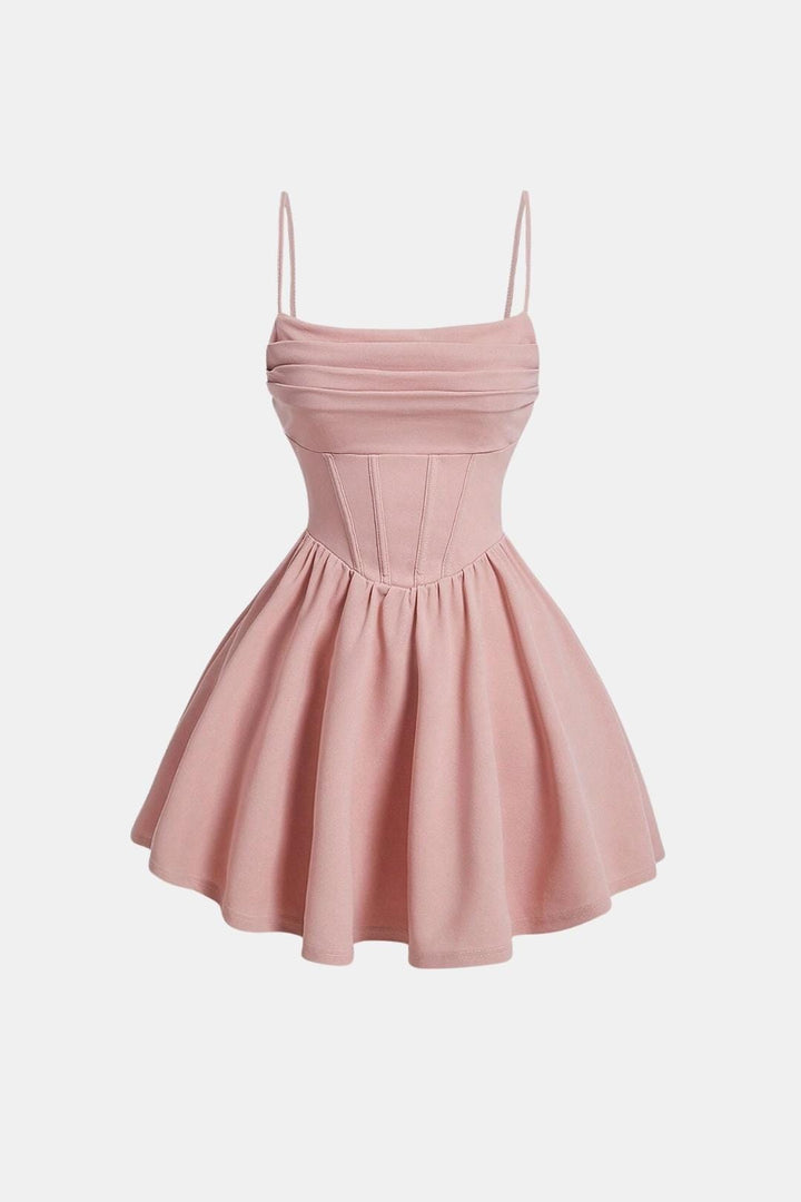 Arabella | Corset Pleated Cocktail Party Mini Dress