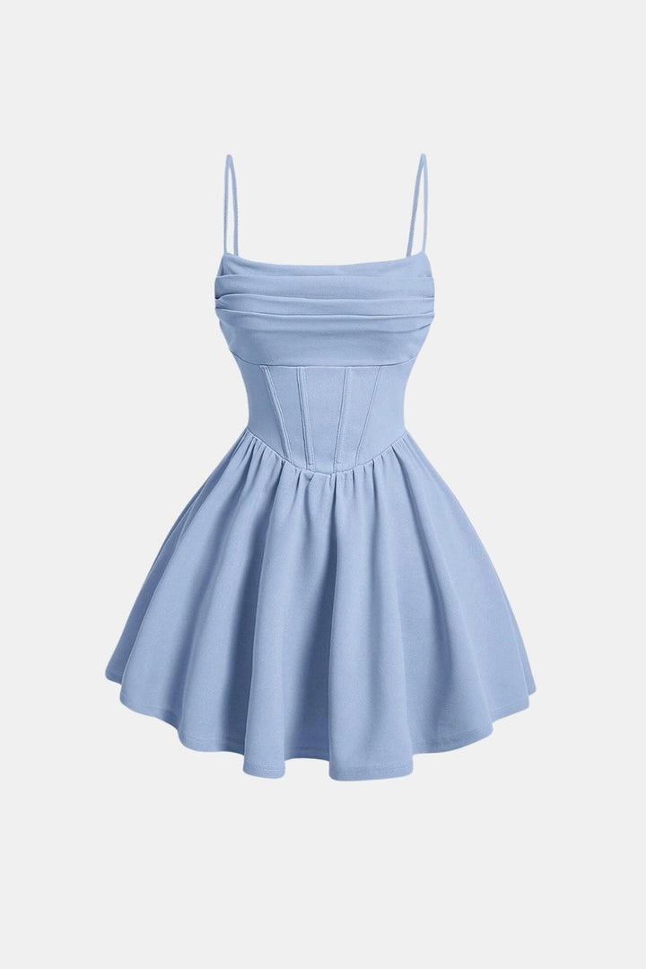 Arabella | Corset Pleated Cocktail Party Mini Dress