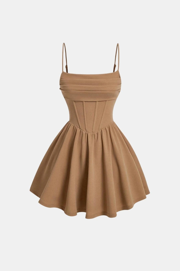 Arabella | Corset Pleated Cocktail Party Mini Dress