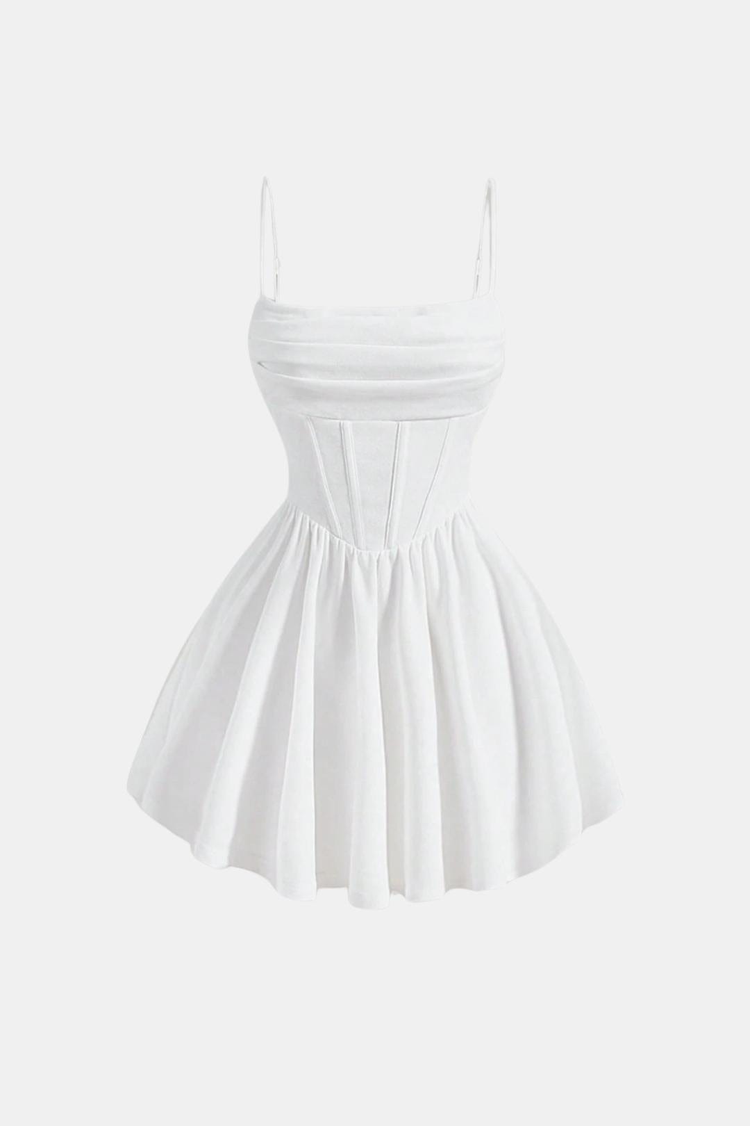 Arabella | Corset Pleated Cocktail Party Mini Dress