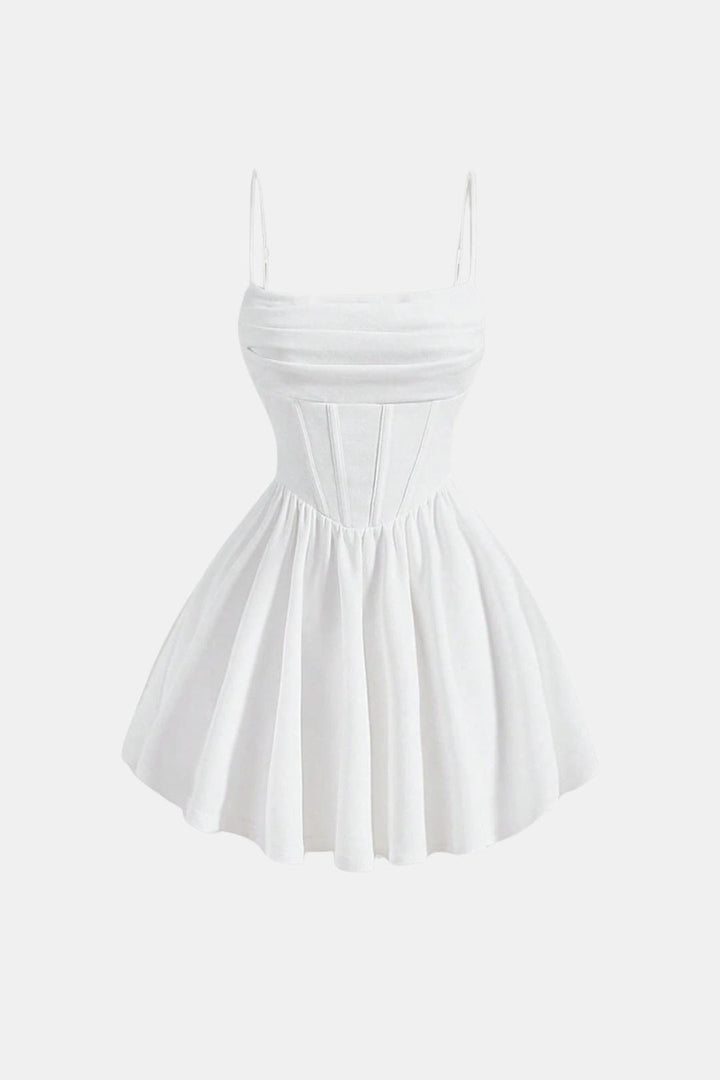 Arabella | Corset Pleated Cocktail Party Mini Dress