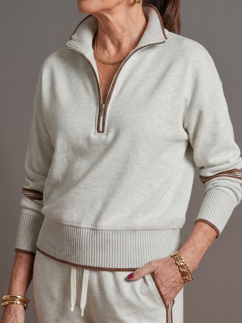 Arabella | Womens Quarter Zip Long Sleeve Collared Jumper