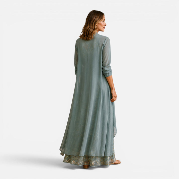 Bronte | Wedding Guest Floral Maxi Dress With Cardigan