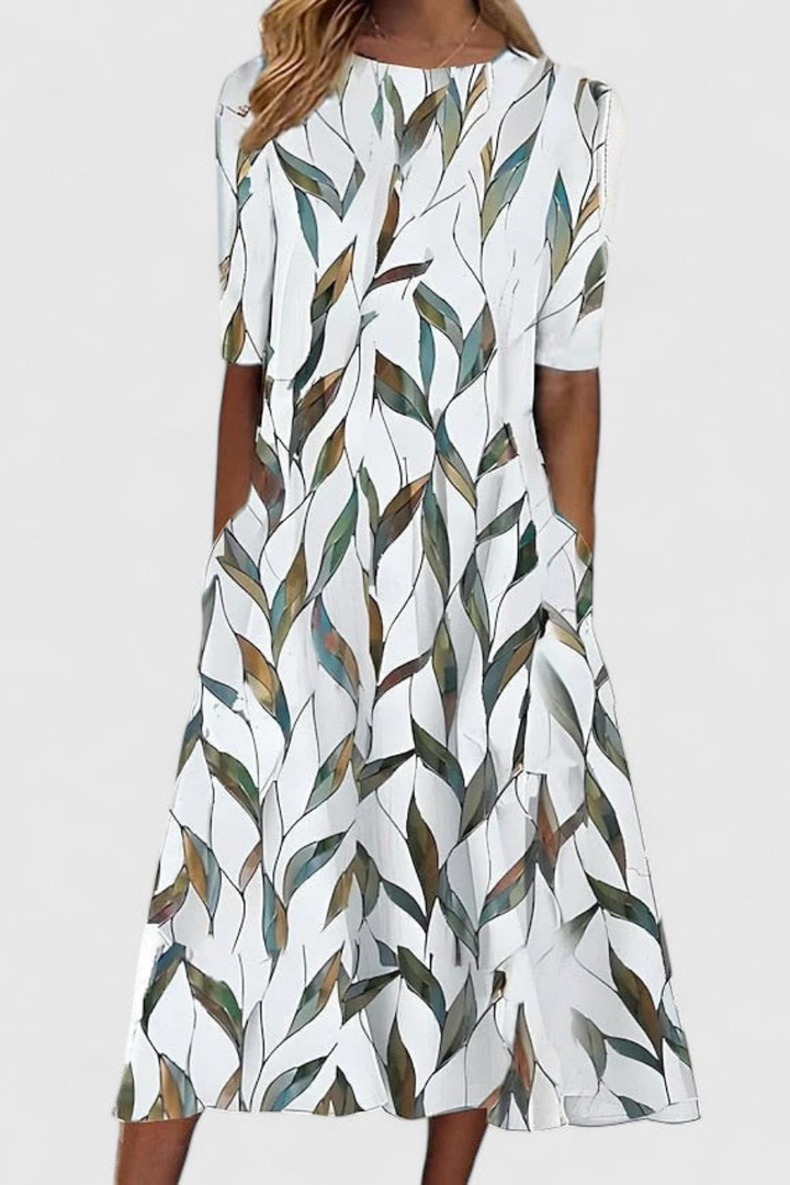 Bronte | Womens Floral Summer Short Sleeve Midi Dress
