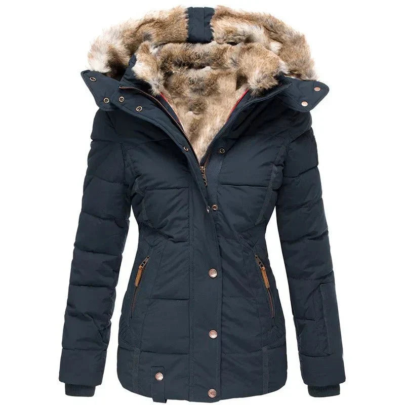 Bronte | Womens Hooded Quilted Winter Coat Parka