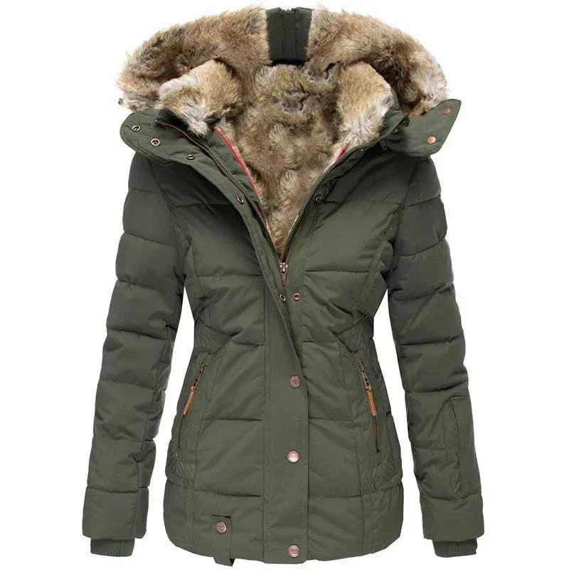 Bronte | Womens Hooded Quilted Winter Coat Parka
