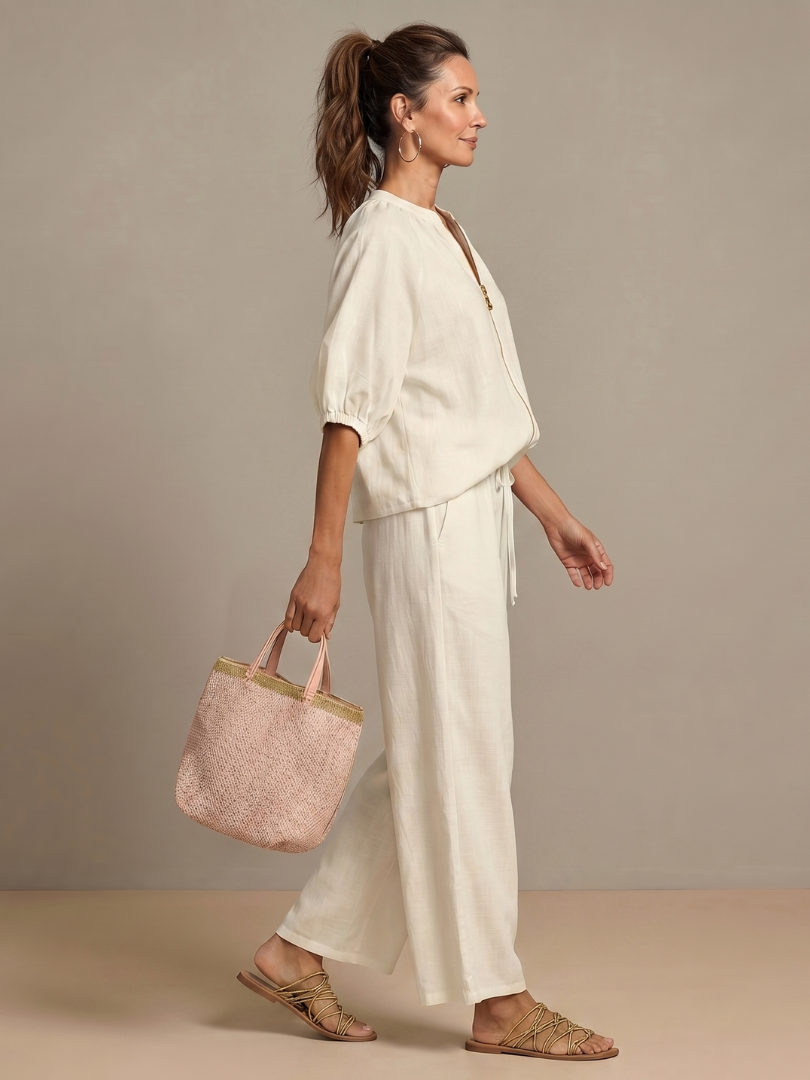 Bronte | Womens V Neck Zip Blouse Going Out Top
