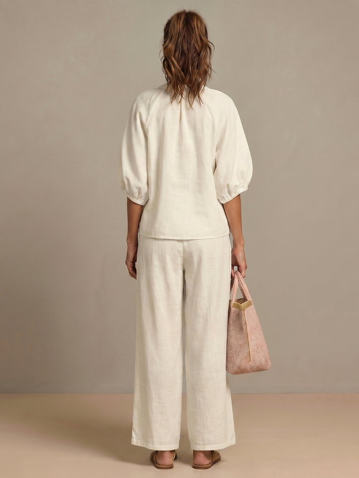 Bronte | Womens V Neck Zip Blouse Going Out Top