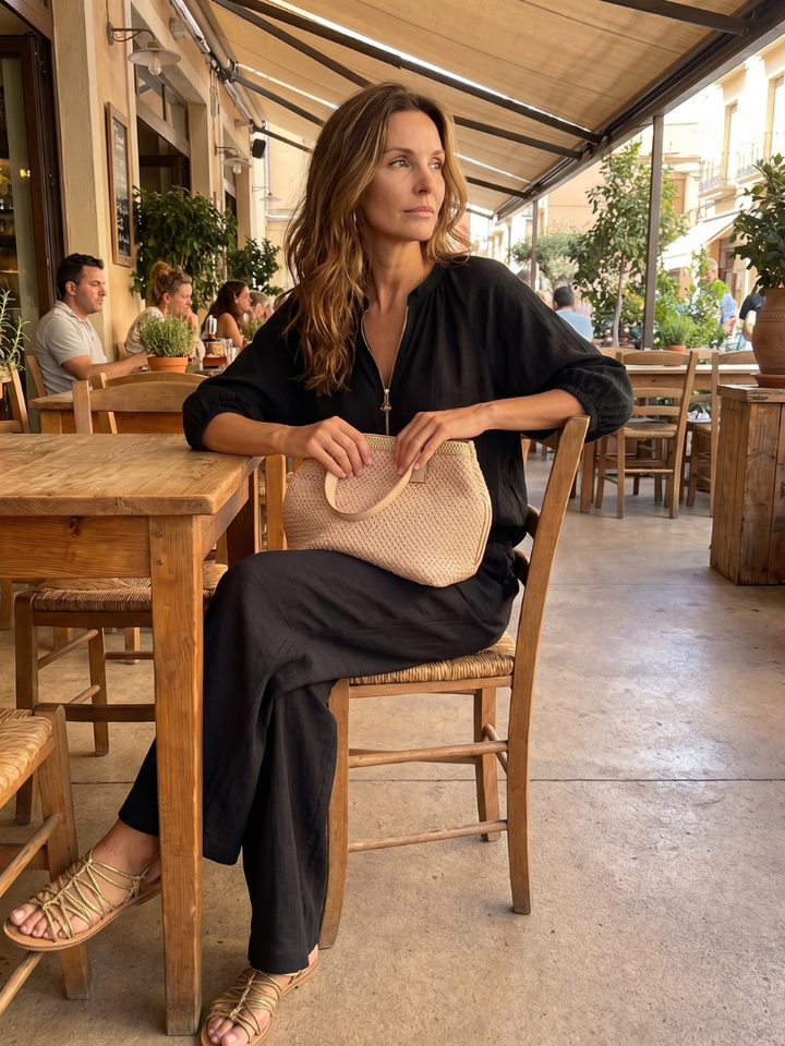 Bronte | Womens V Neck Zip Blouse Going Out Top