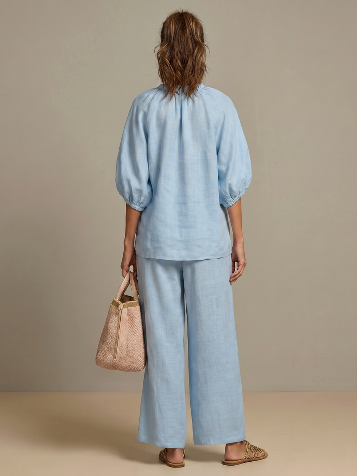 Bronte | Womens V Neck Zip Blouse Going Out Top