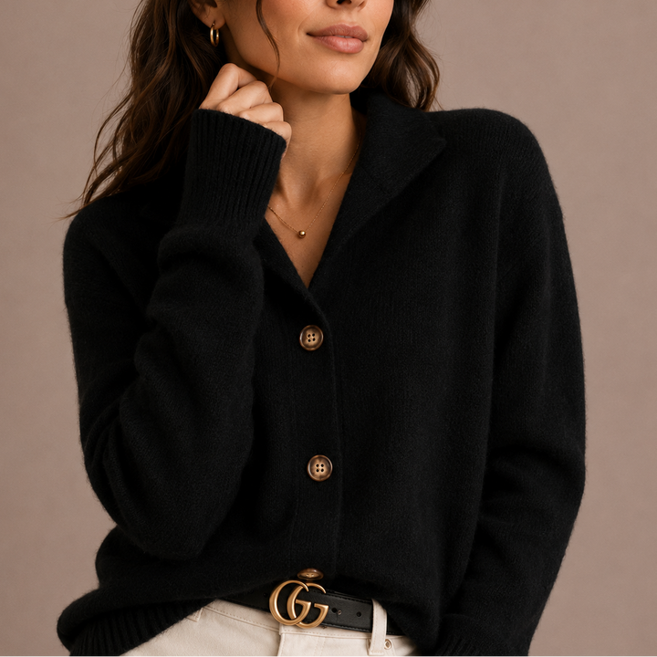Evie | Collared Relaxed Longline Cardigan