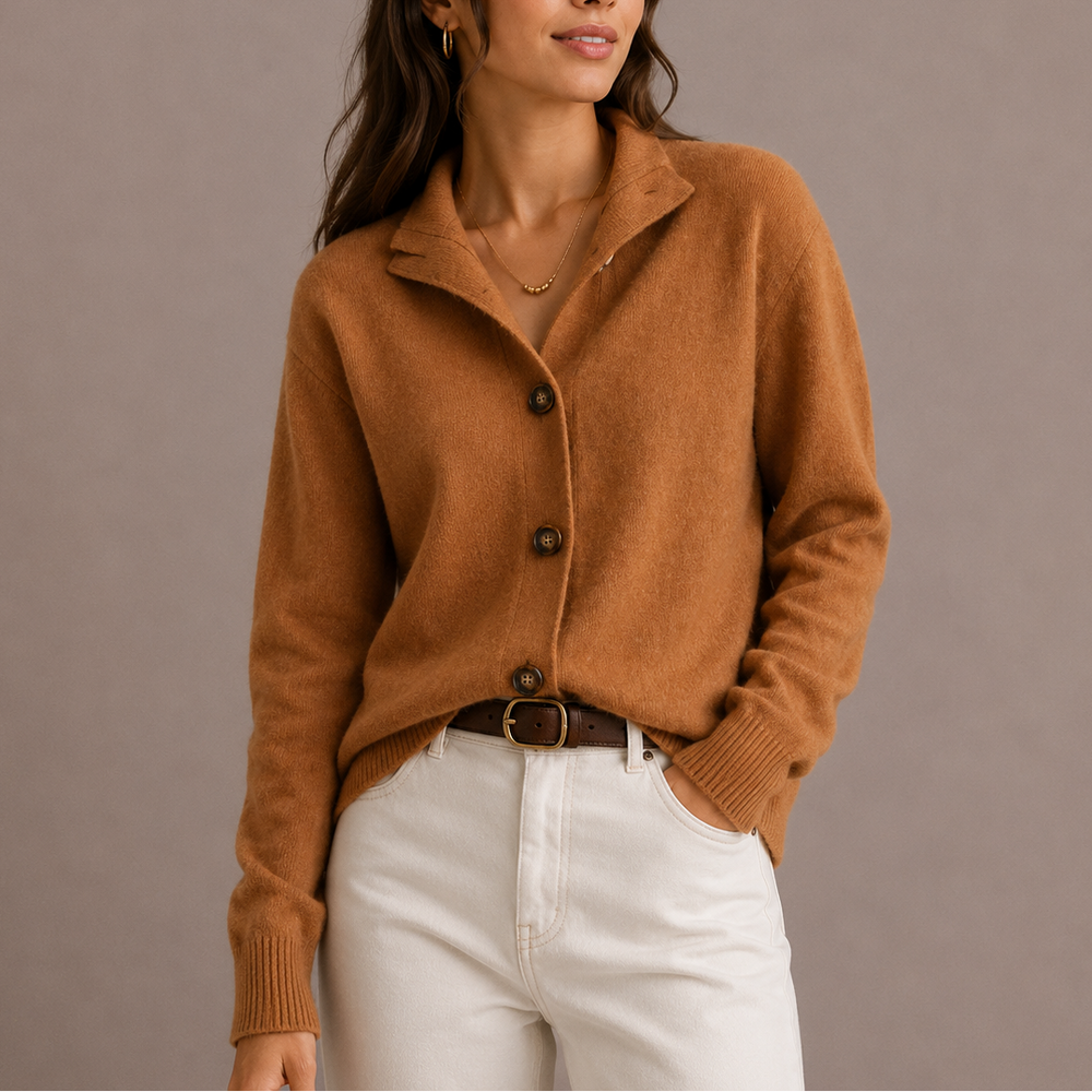 Evie | Collared Cardigan Long Sleeve Relaxed Fit