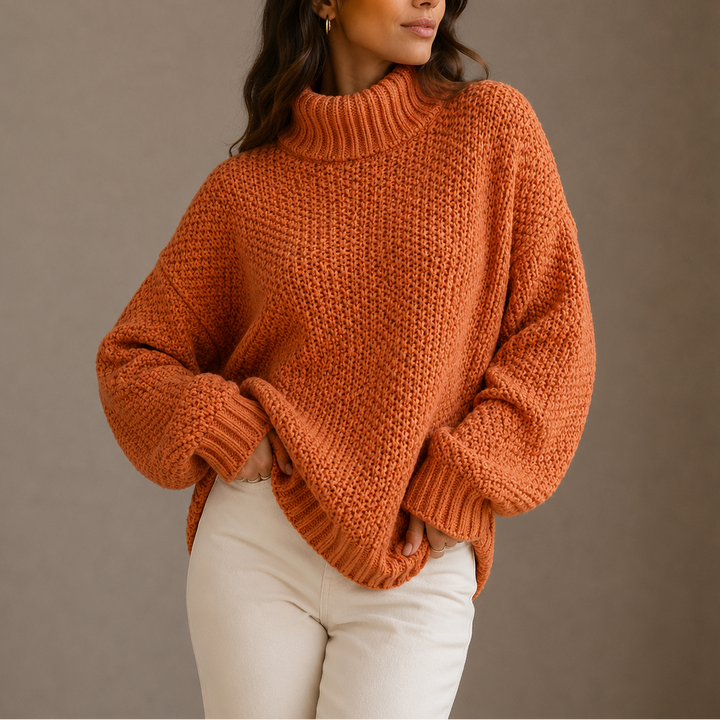 Daisy | Chunky Knit Turtleneck Jumper