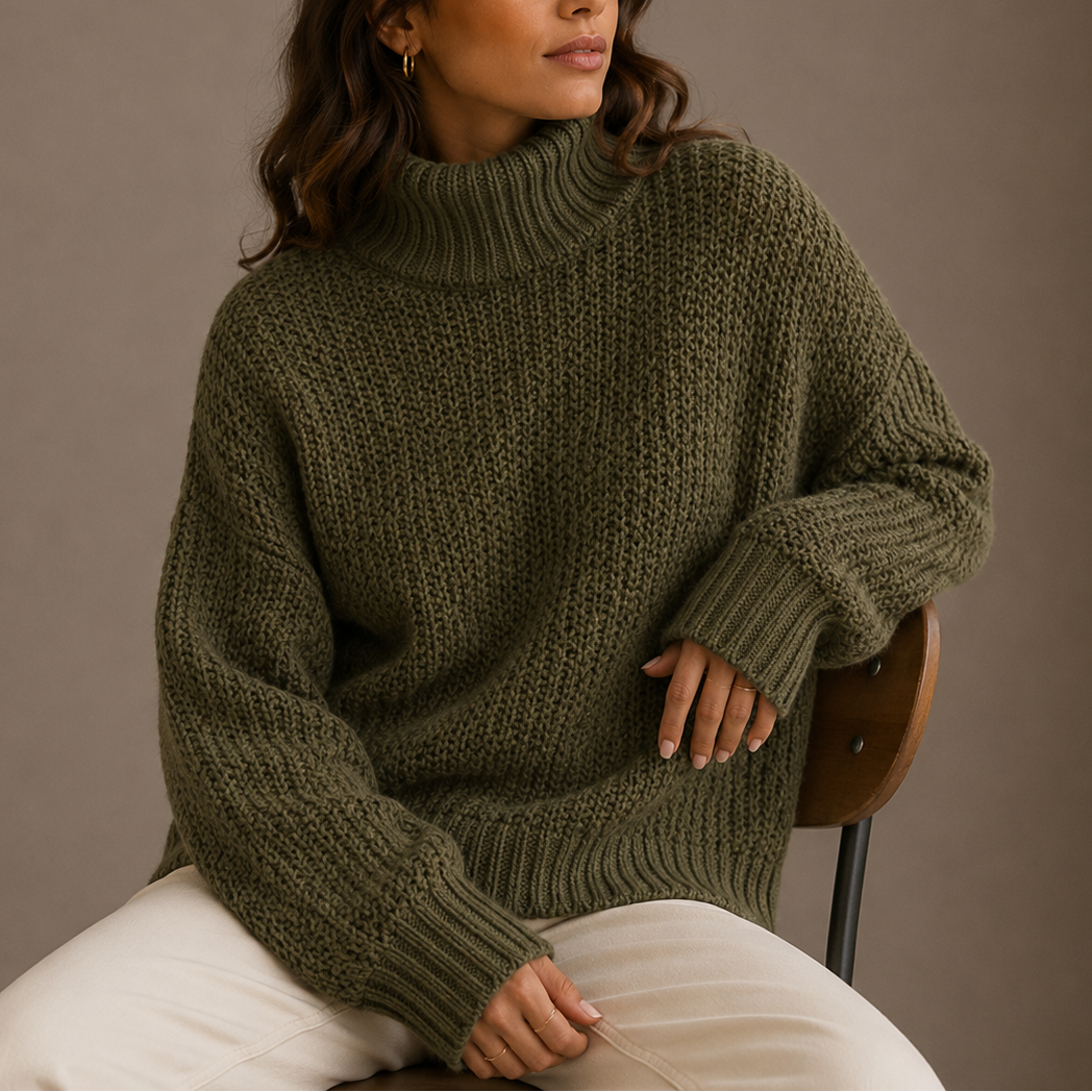 Daisy | Chunky Knit Turtleneck Jumper Oversized