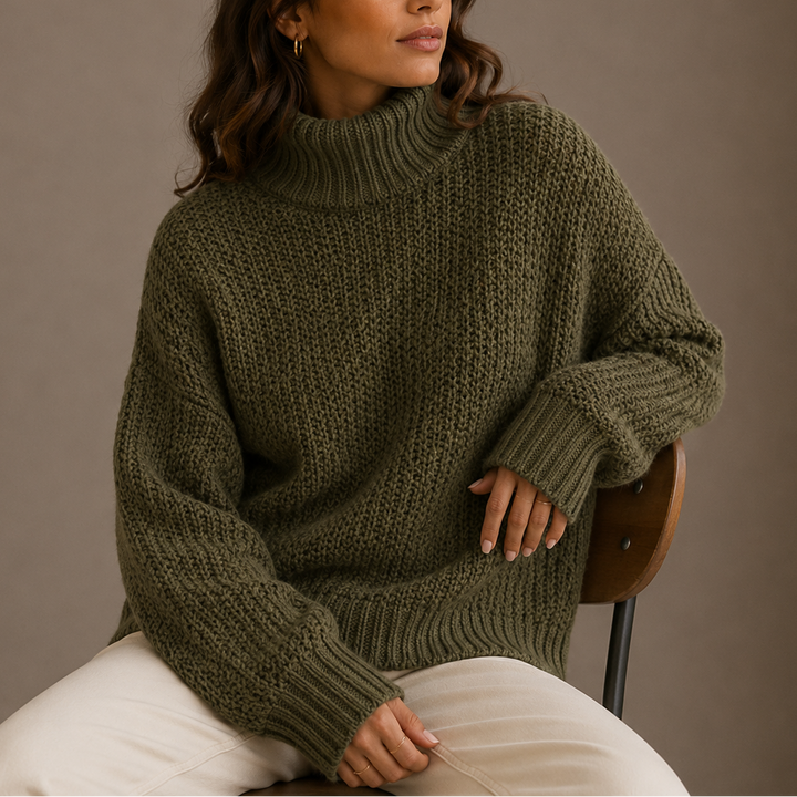 Daisy | Chunky Knit Turtleneck Jumper Oversized