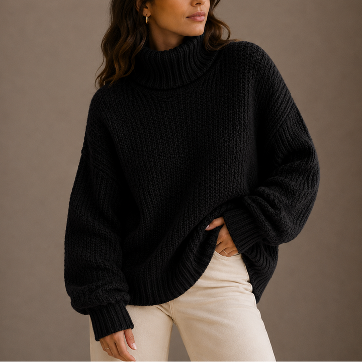 Daisy | Chunky Knit Turtleneck Jumper Oversized