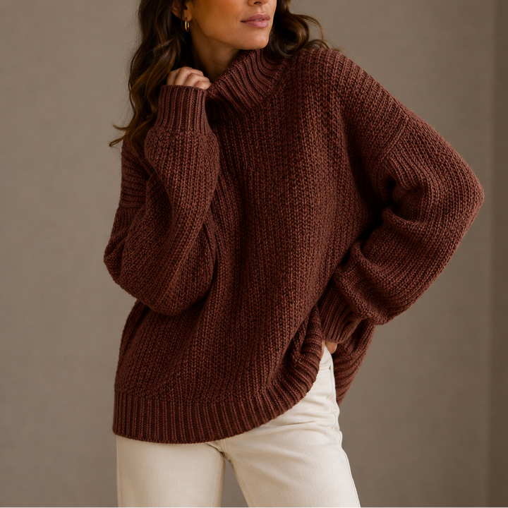 Daisy | Chunky Knit Turtleneck Jumper Oversized