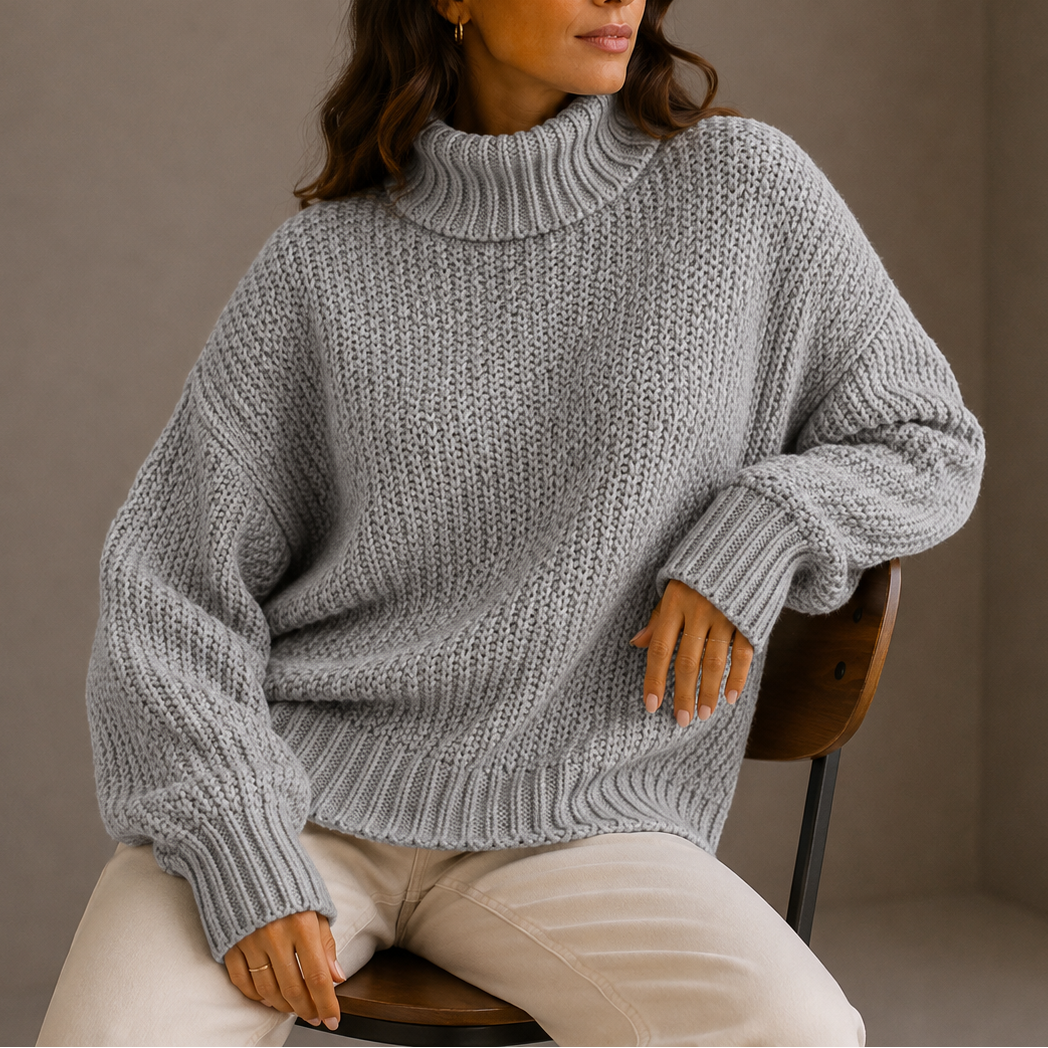 Daisy | Chunky Knit Turtleneck Jumper Oversized