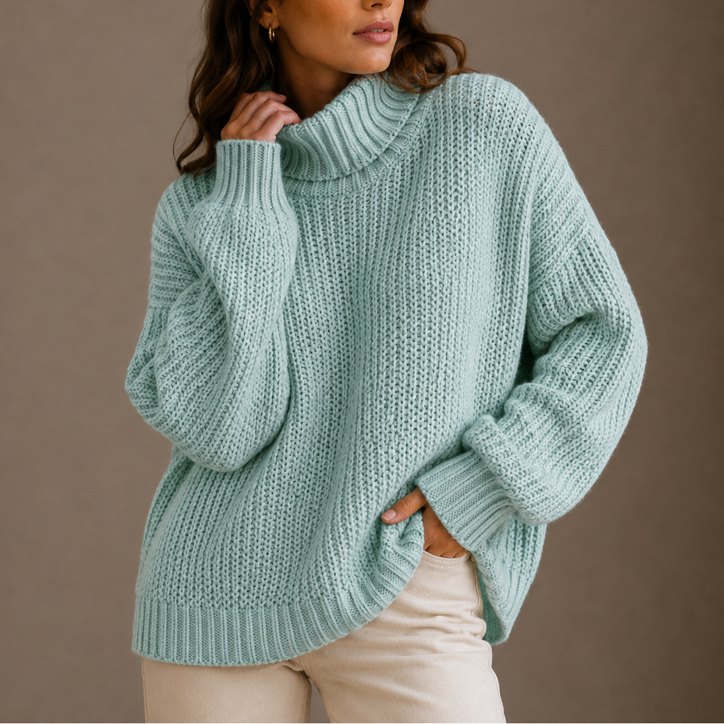 Daisy | Chunky Knit Turtleneck Jumper Oversized