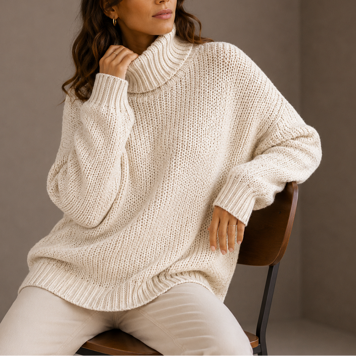 Daisy | Chunky Knit Turtleneck Jumper Oversized