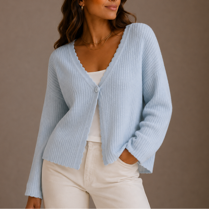 Grace | Relaxed V-Neck Button Cardigan