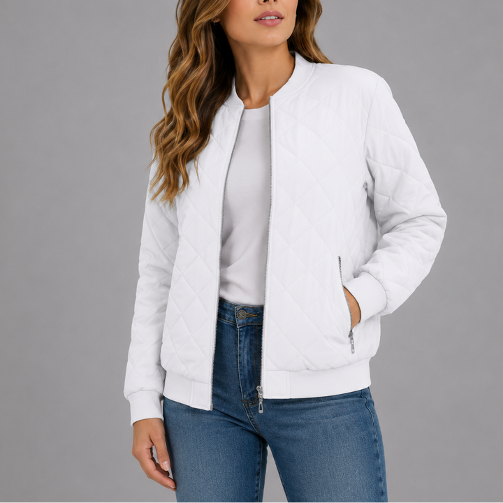 Rosie | Quilted Bomber Jacket Womens Relaxed Zip