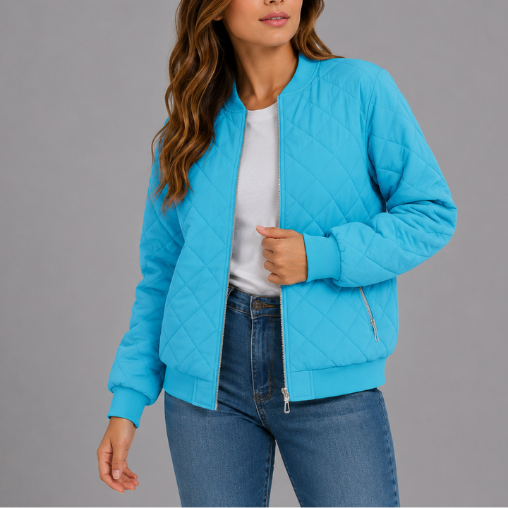 Rosie | Quilted Bomber Jacket Womens Relaxed Zip