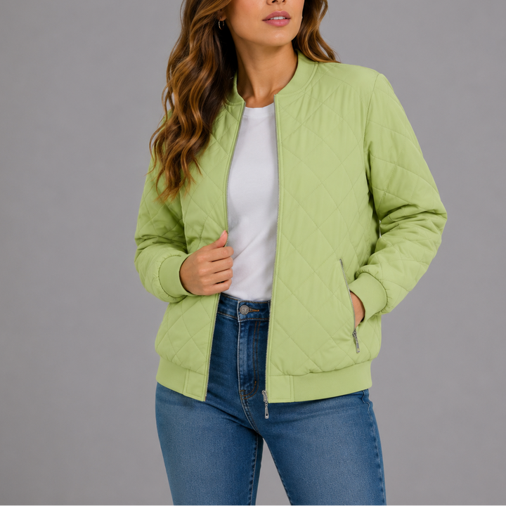 Rosie | Quilted Bomber Jacket Womens Relaxed Zip