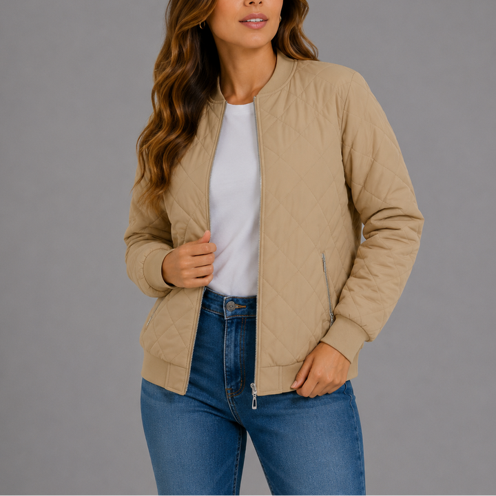 Rosie | Quilted Bomber Jacket Womens Relaxed Zip