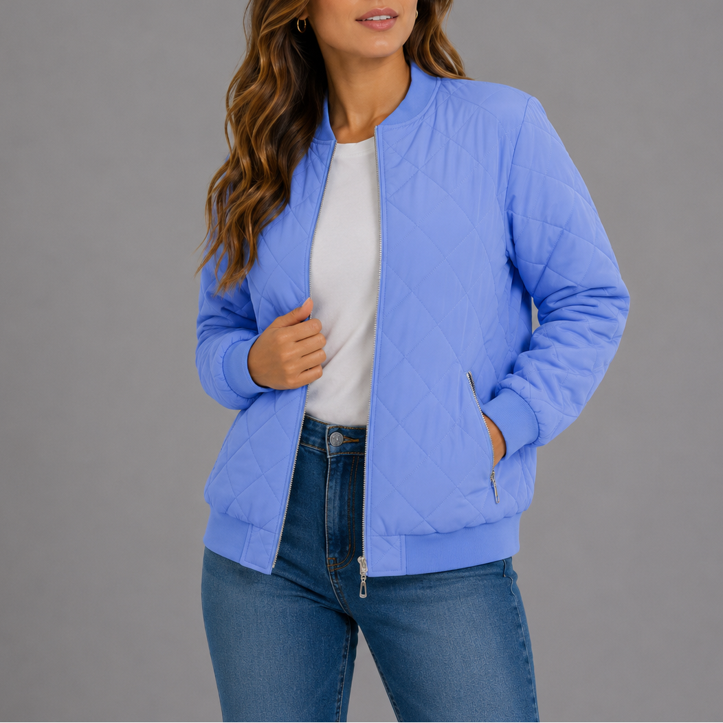 Rosie | Quilted Bomber Jacket Womens Relaxed Zip