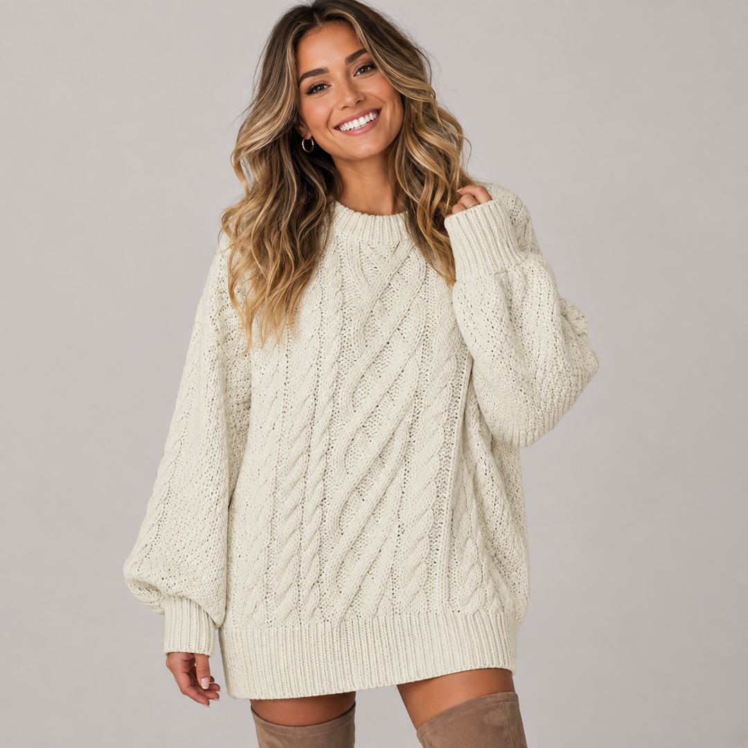 Rosie | Oversized Chunky Knit Jumper Dress