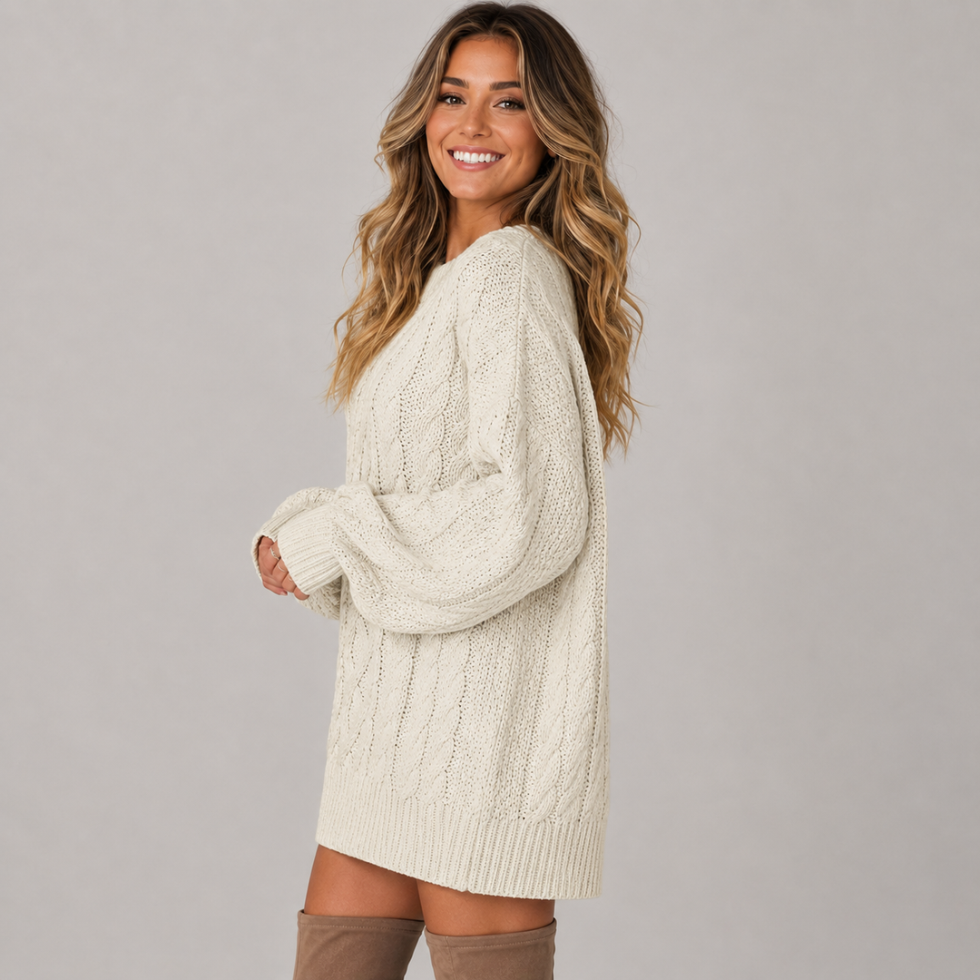 Rosie | Oversized Chunky Knit Jumper Dress