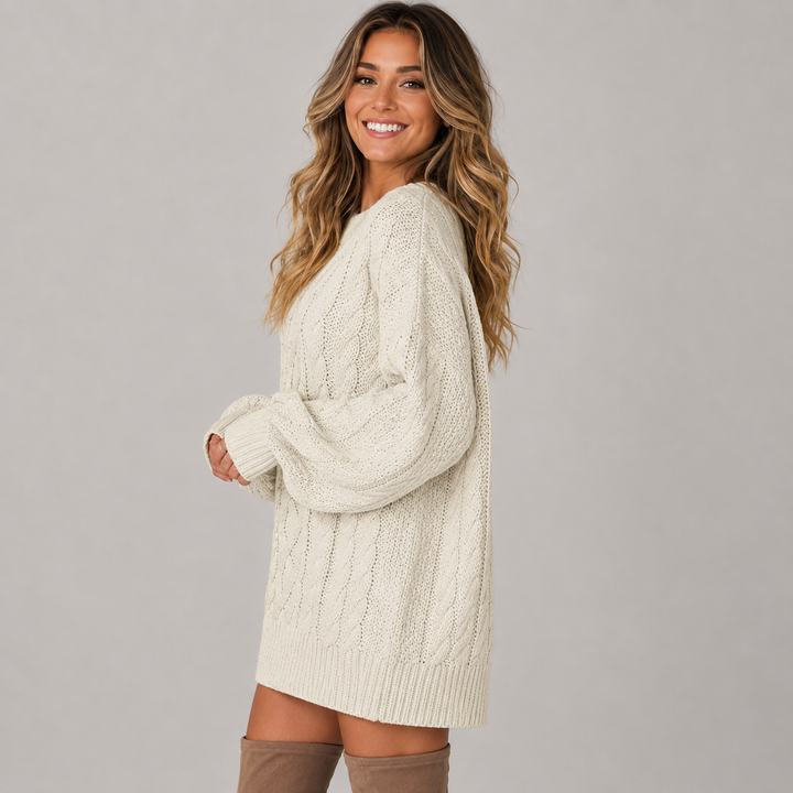 Rosie | Oversized Chunky Knit Jumper Dress