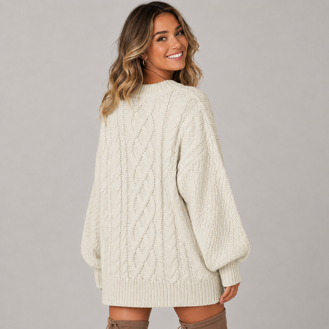 Rosie | Oversized Chunky Knit Jumper Dress