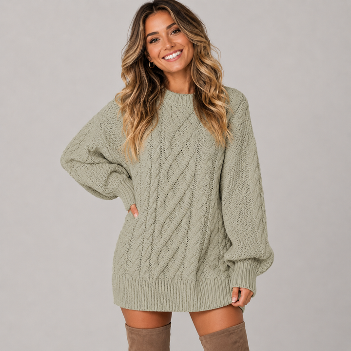 Rosie | Oversized Chunky Knit Jumper Dress