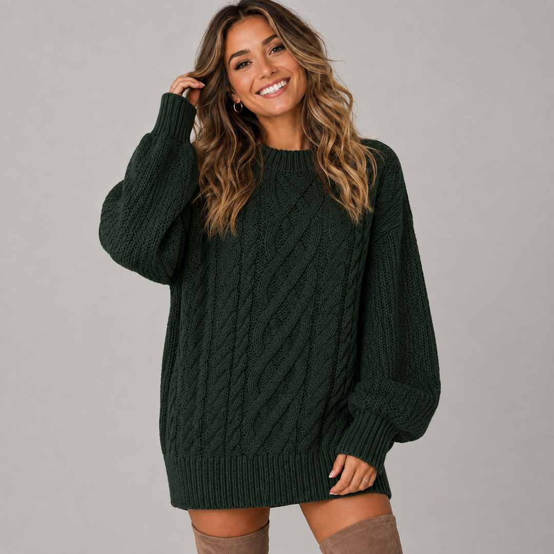 Rosie | Oversized Chunky Knit Jumper Dress