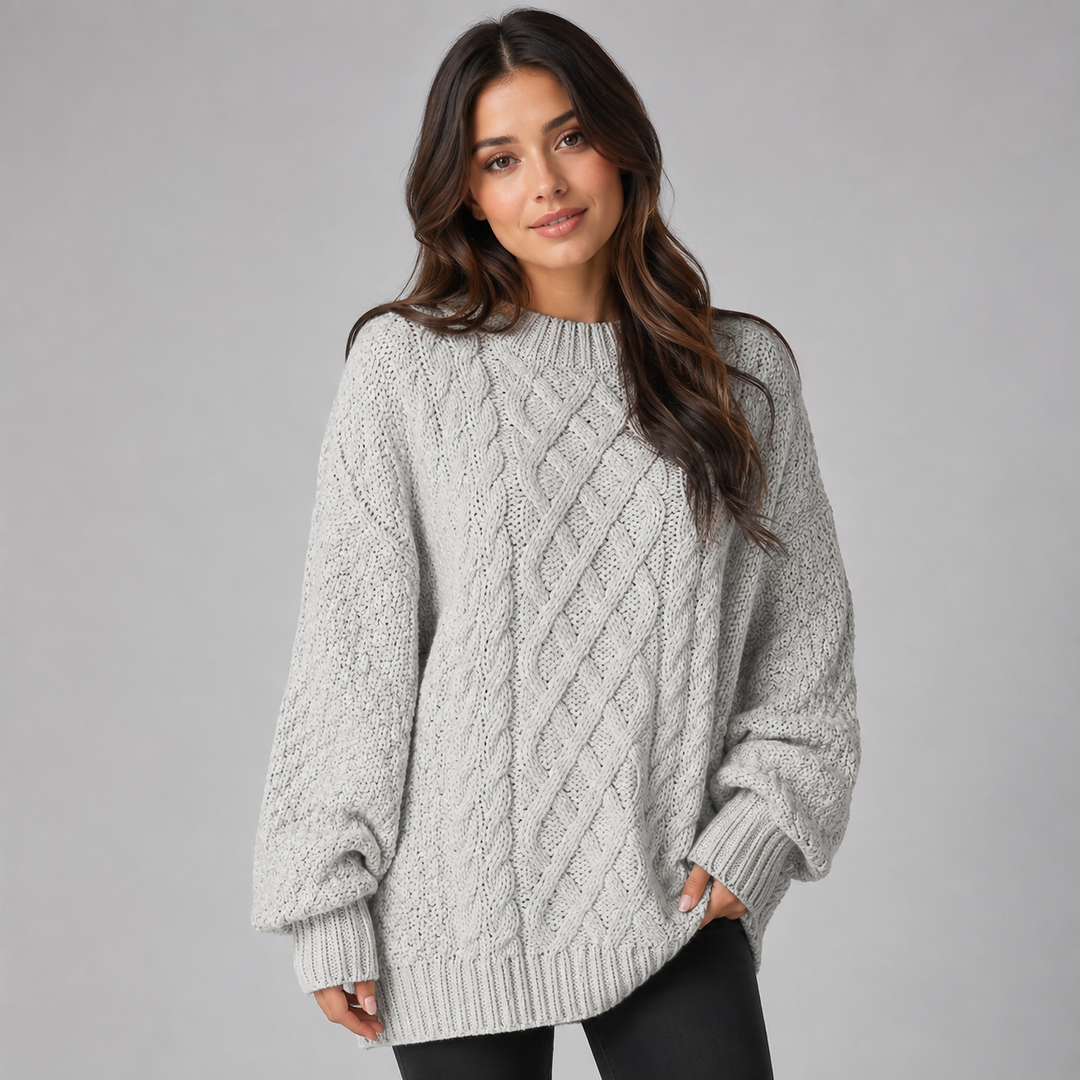 Rosie | Oversized Chunky Knit Jumper Dress