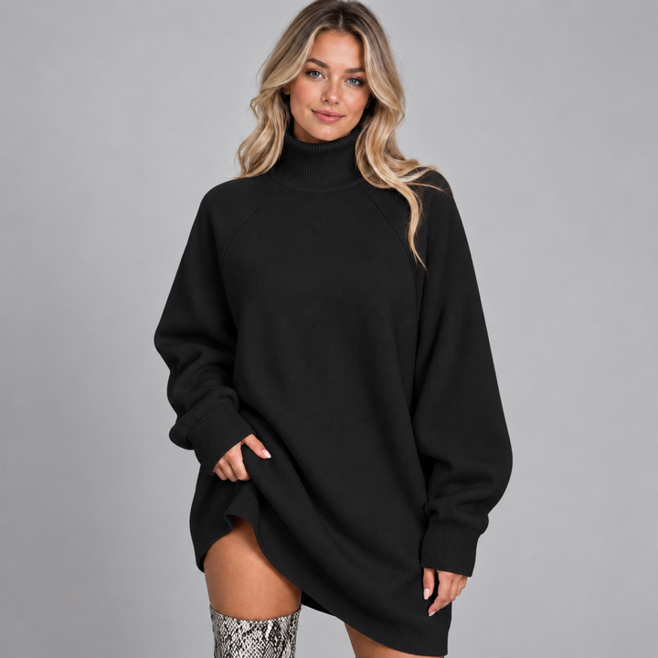 Cora | Oversized Turtleneck Jumper Dress