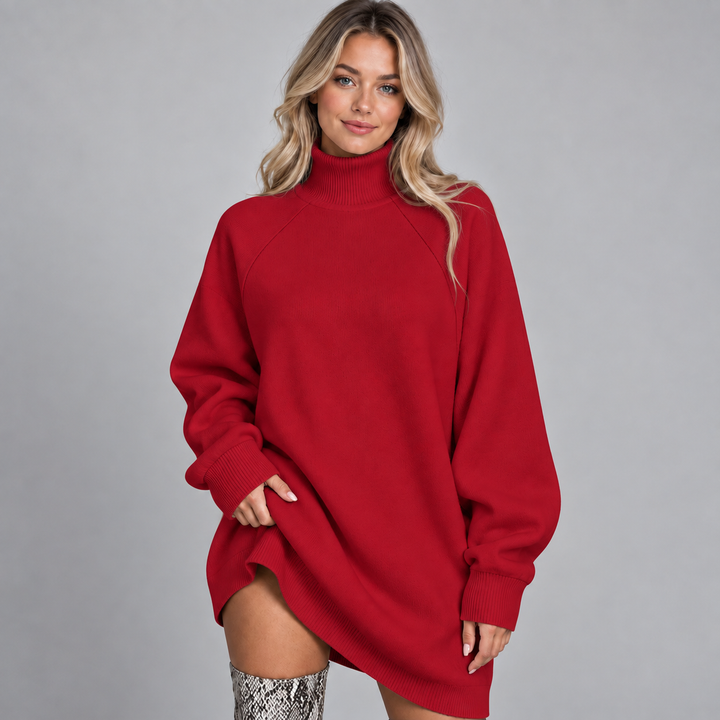Cora | Oversized Turtleneck Jumper Dress