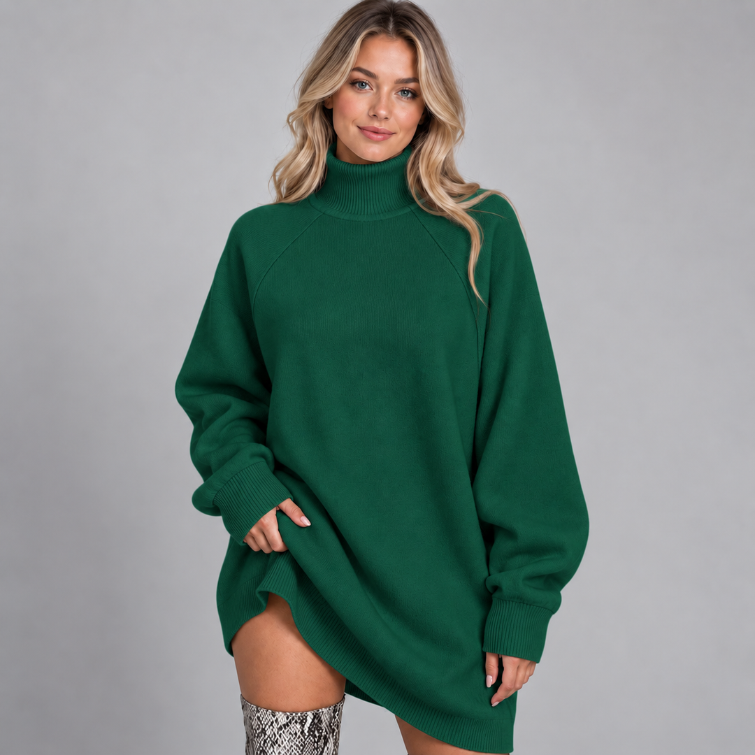 Cora | Oversized Turtleneck Jumper Dress