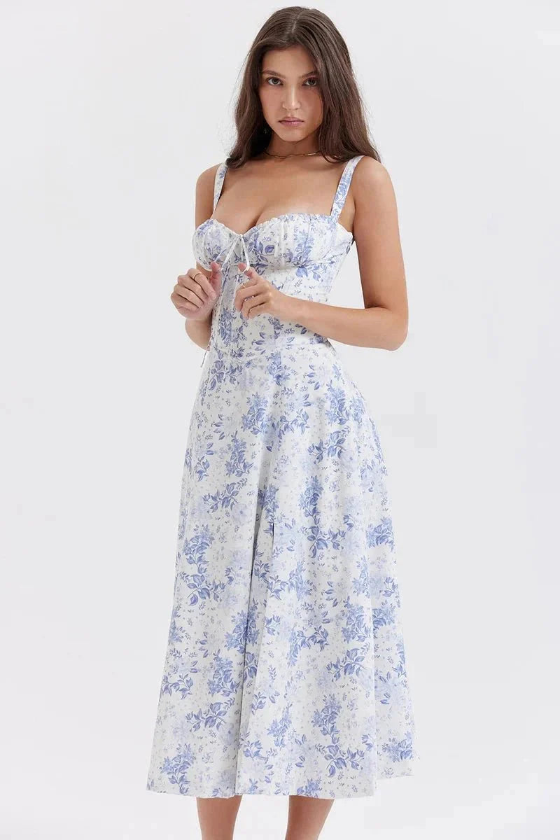Clemmie | Sleeveless Summer Midi Dress