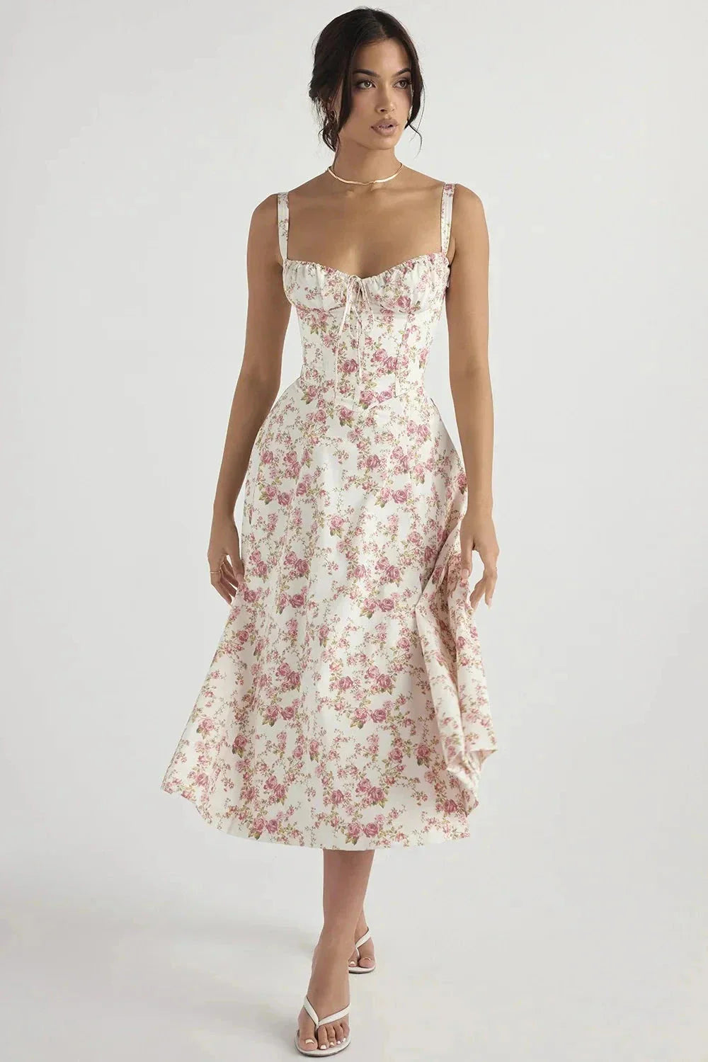 Clemmie | Sleeveless Summer Midi Dress