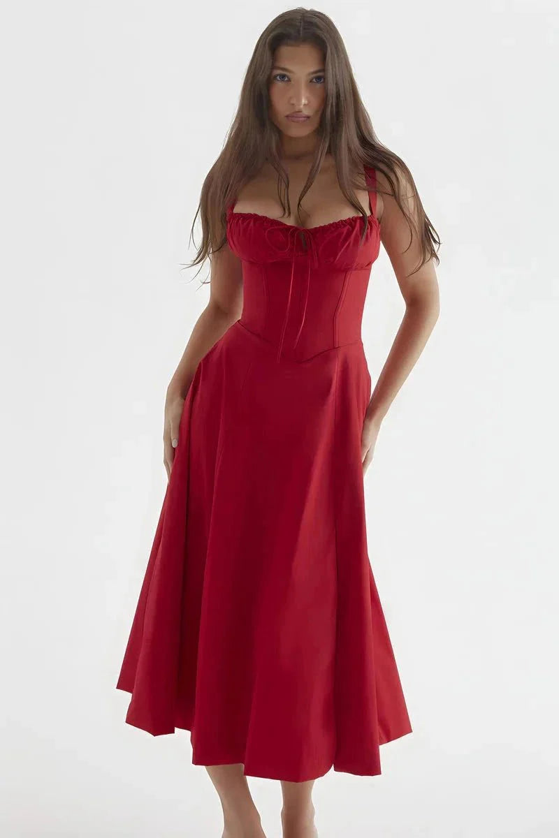 Clemmie | Sleeveless Summer Midi Dress