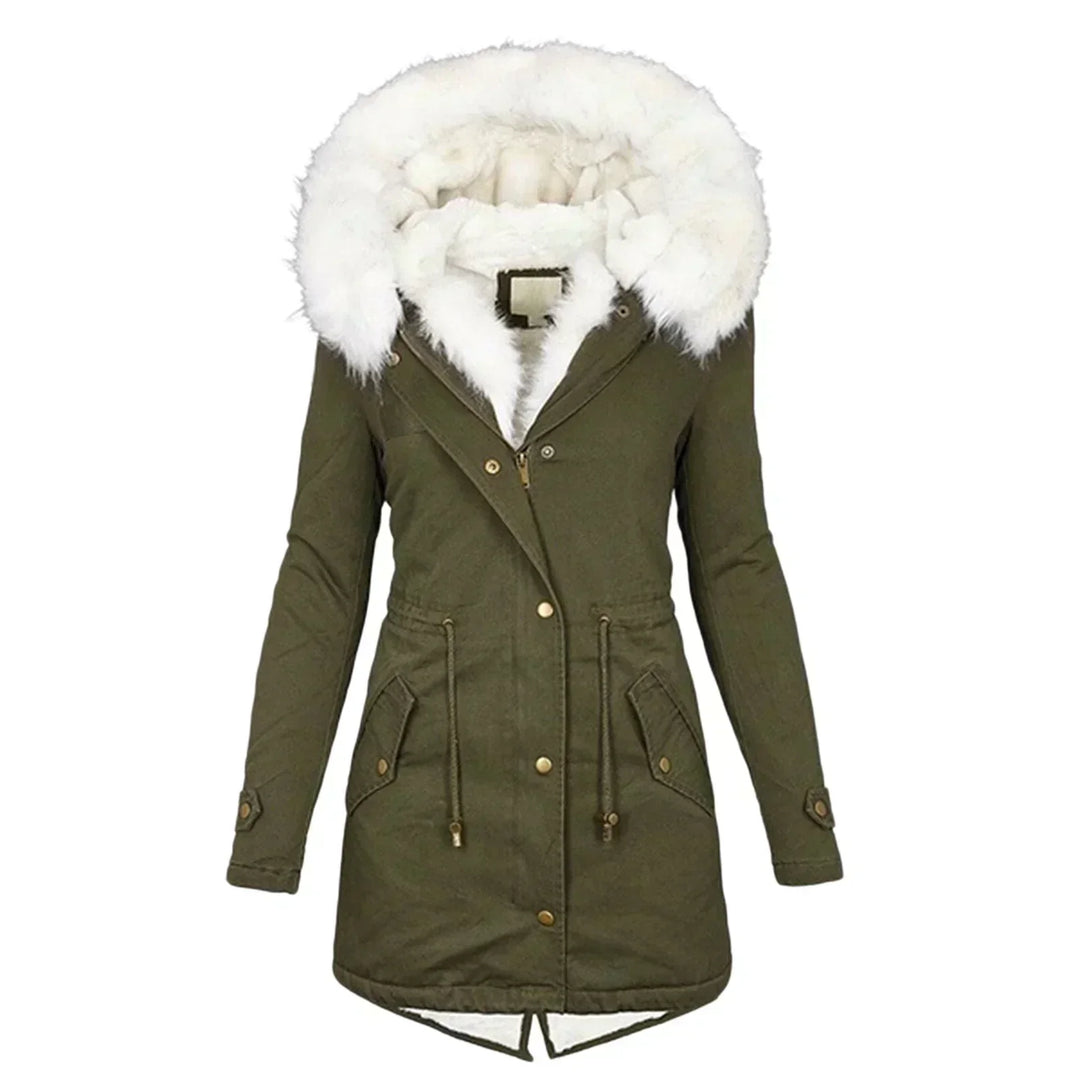 Clemmie | Womens Hooded Faux Fur Parka Coat