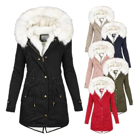 Clemmie | Womens Hooded Faux Fur Parka Coat