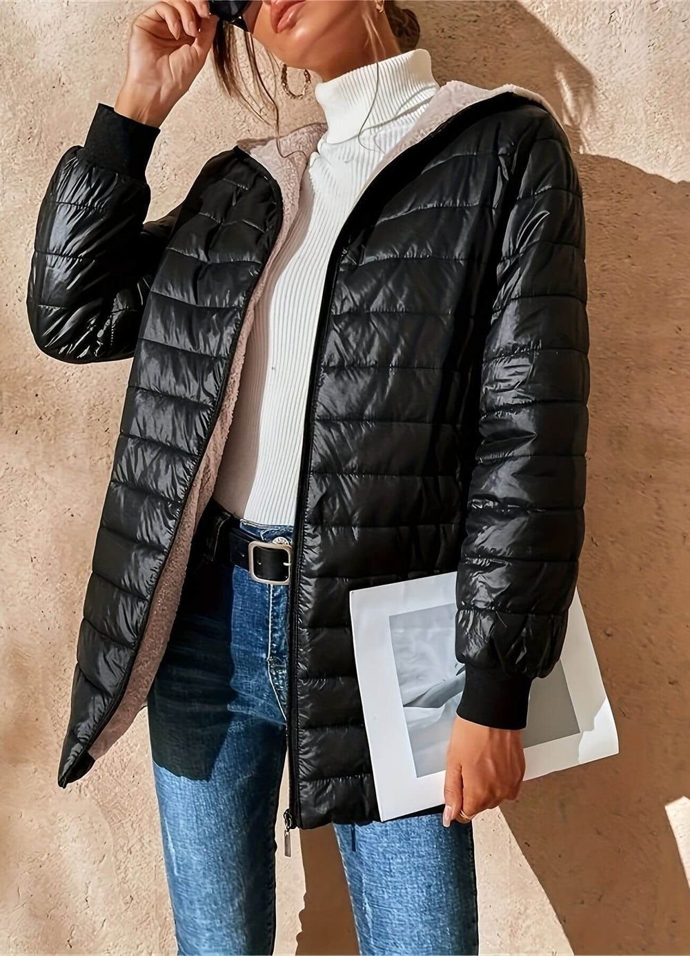 Clemmie | Womens Hooded Quilted Zip Puffer Jacket