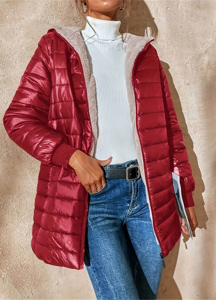 Clemmie | Womens Hooded Quilted Zip Puffer Jacket