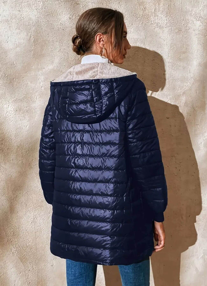 Clemmie | Womens Hooded Quilted Zip Puffer Jacket
