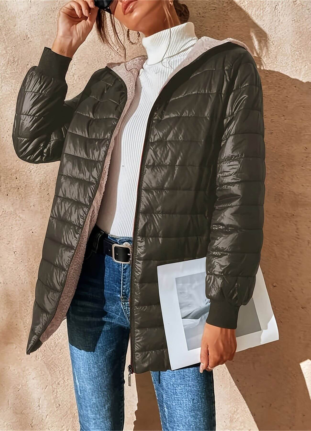 Clemmie | Womens Hooded Quilted Zip Puffer Jacket